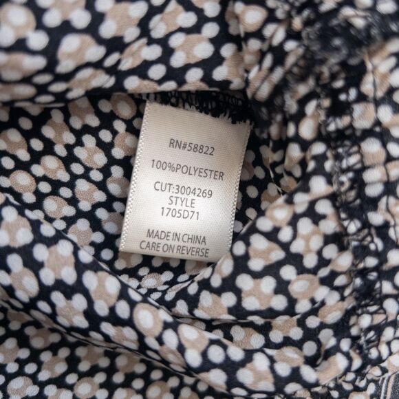 Boho Prairie Peasant Ruffle Blouse w/ Flutter Sleeves Max Studio Size M - Picture 8 of 13